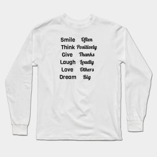 Positivity Words Long Sleeve T-Shirt